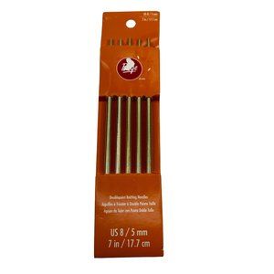 Boye 5 Pack Double Point Aluminum Knitting Needles Size US 8  7 Inch New